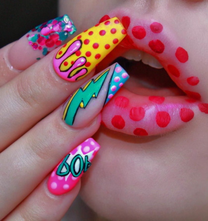 pop art nails trend